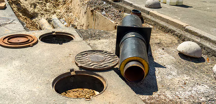Lateral Sewer Line Replacement in Weston